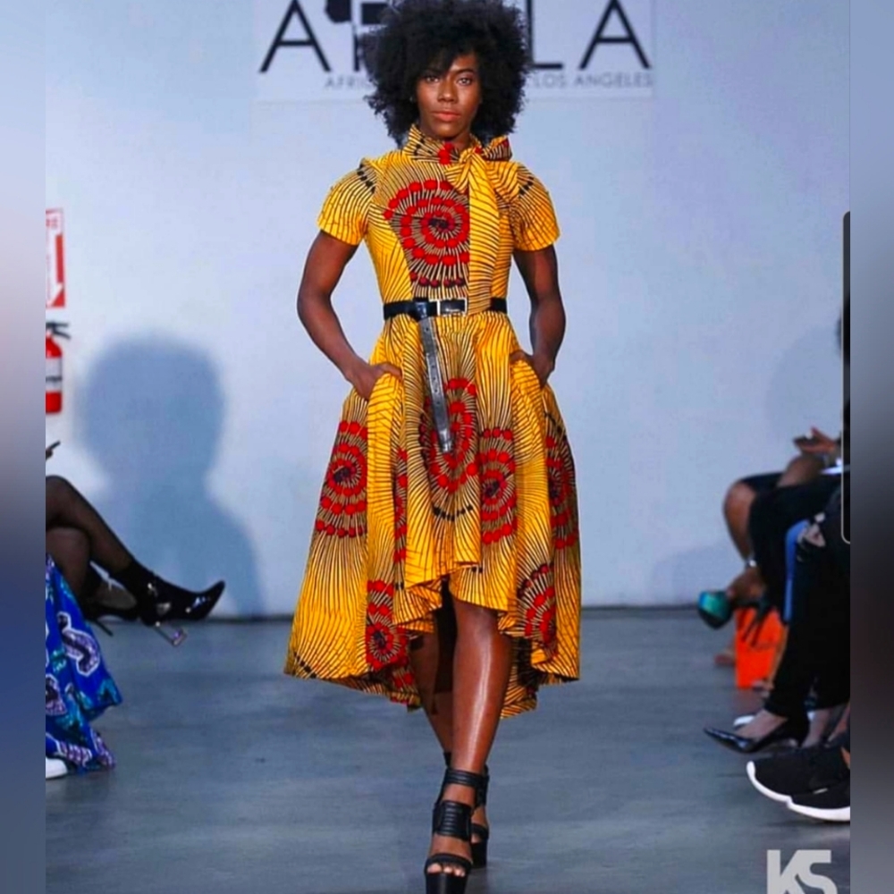 Rae Darten Bisco Hi-low African print